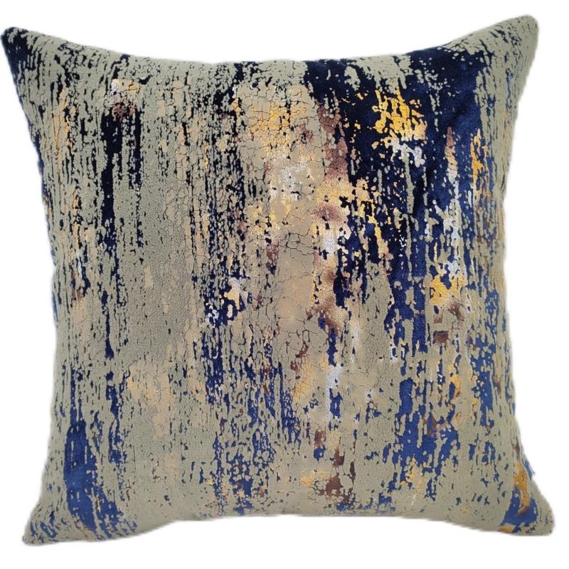 Malini Torcello Navy Metallic Cushion
