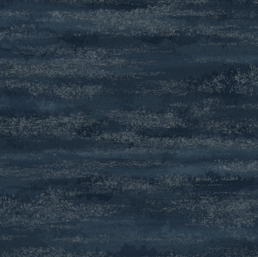Niebla Horizons Metallic Navy Wallpaper Sample