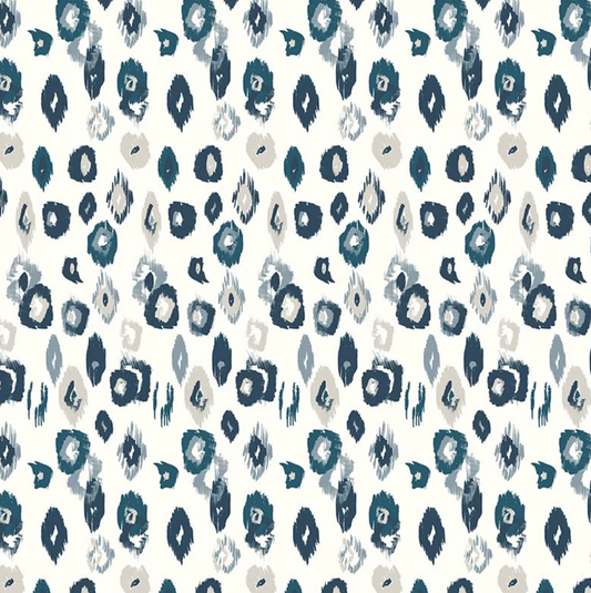 Ohpopsi Animal Ikat Wallpaper Wilderness White & Serpentine Sample