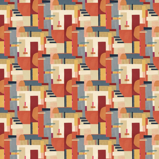 Ohpopsi Blocs Wallpaper Paprika Sample
