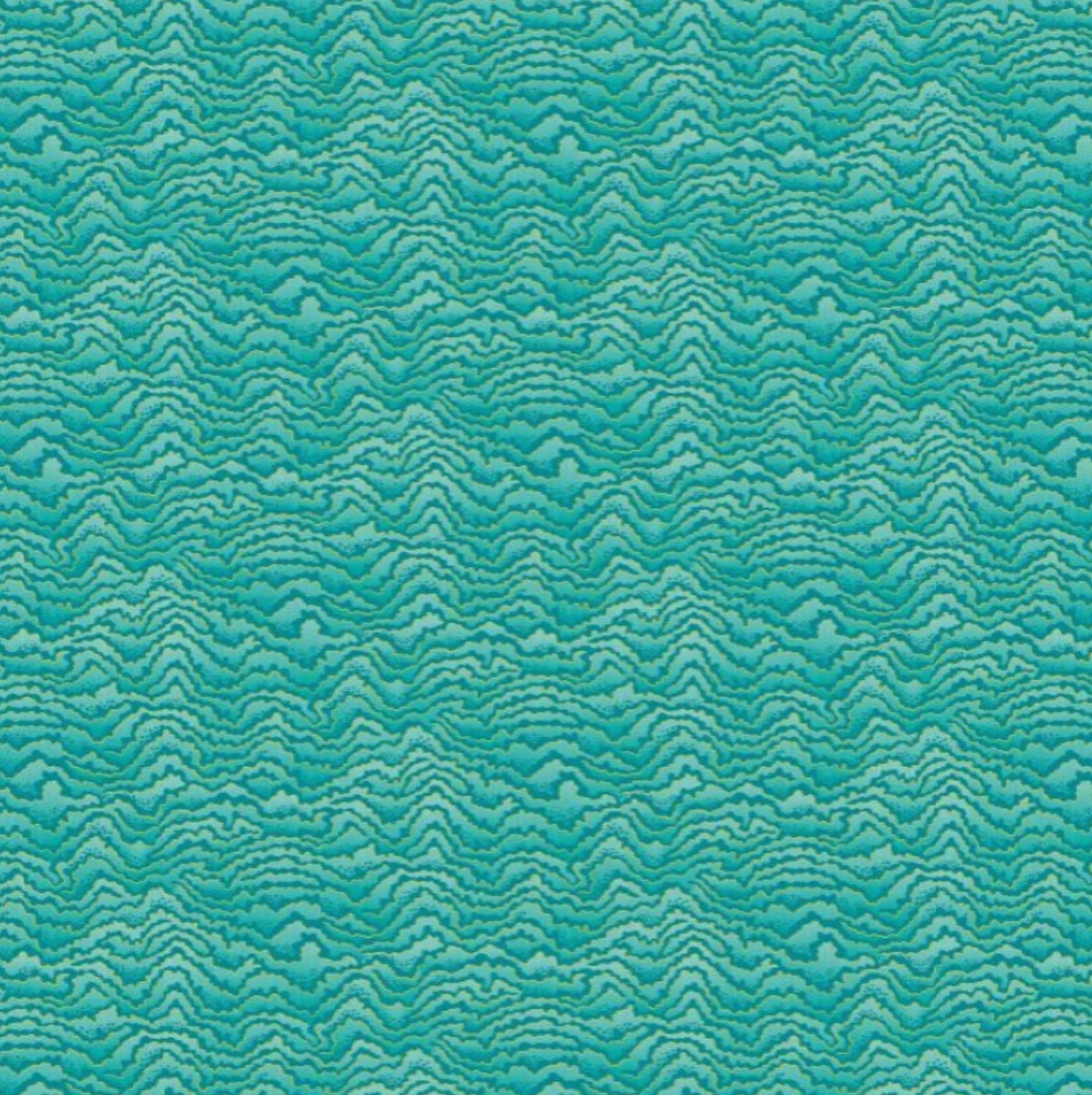 Ohpopsi Contour Wallpaper Turquoise & Lemon Sample