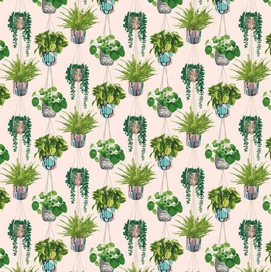 Ohpopsi Houseplant Wallpaper Ballet Slipper Sample