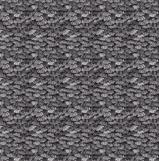 Ohpopsi Jolly Brollies Wallpaper Noir Sample