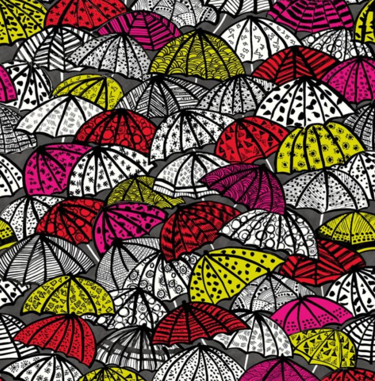 Ohpopsi Jolly Brollies Wallpaper Cherry Sample