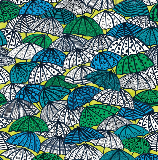 Ohpopsi Jolly Brollies Wallpaper Inky Sample
