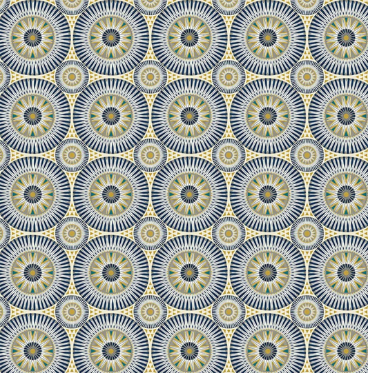 Ohpopsi Large Ellipse Wallpaper Ink & Amber Sample