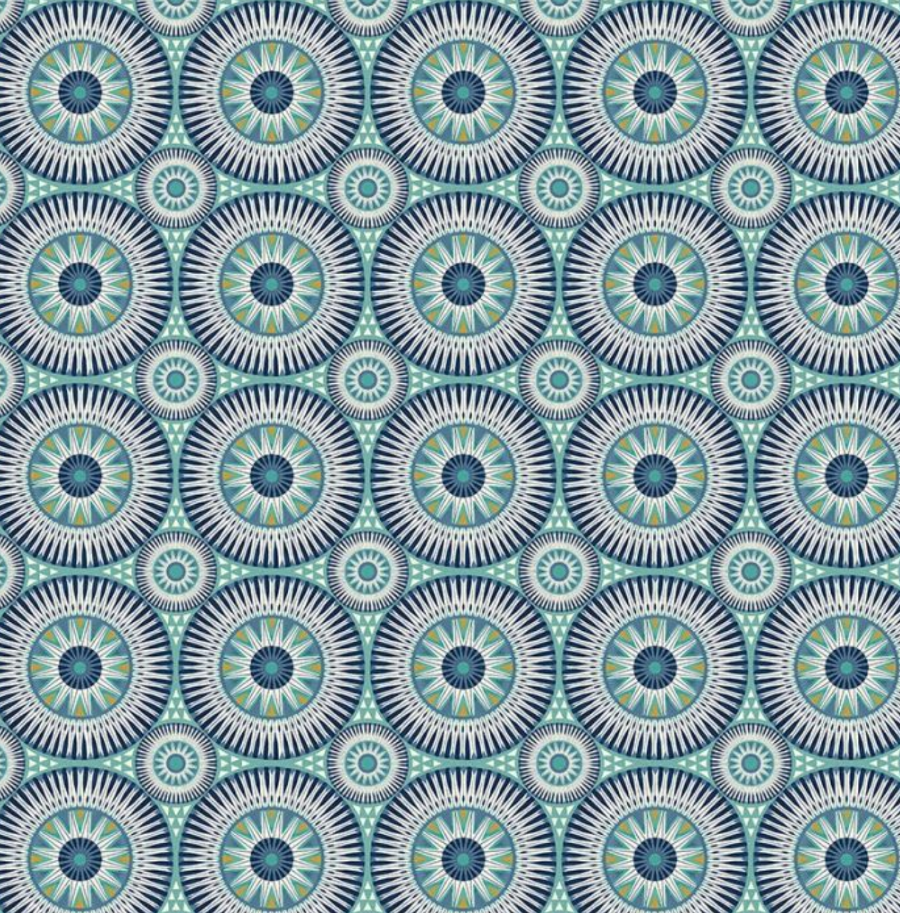 Ohpopsi Large Ellipse Wallpaper Denim & Flax Sample