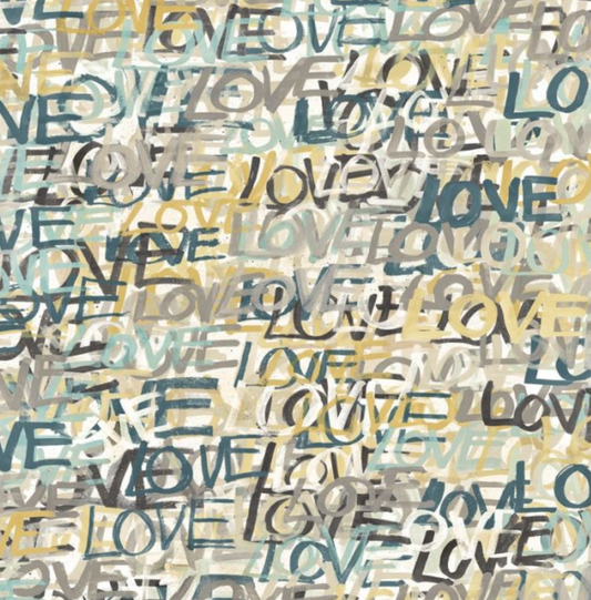 Ohpopsi Love Scribble Wallpaper Polished Cement Sample