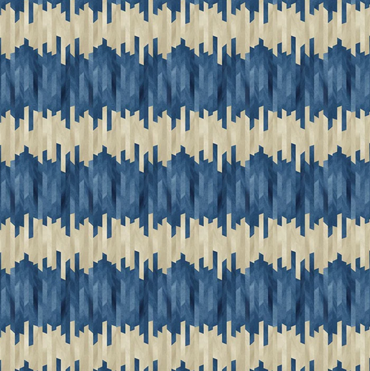 Ohpopsi Strata Wallpaper Indigo Sample