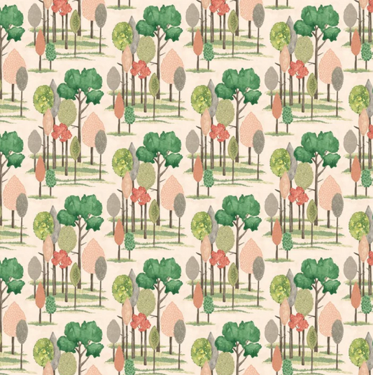 Ohpopsi Tall Trees Wallpaper Powder Puff Sample