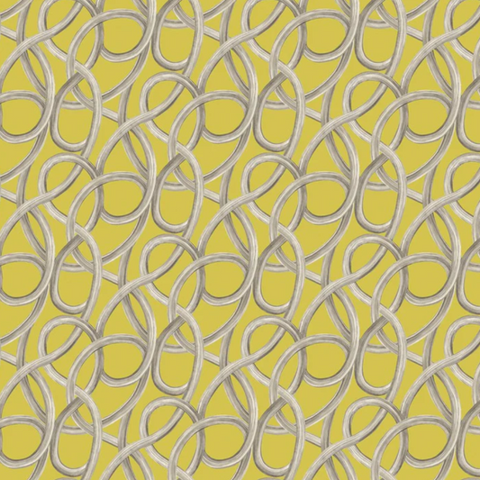 Ohpopsi Twisted Geo Wallpaper Chartreuse Sample