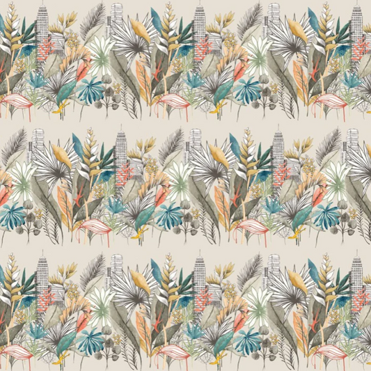 Ohpopsi Urban Tropic Wallpaper Parchment Sample