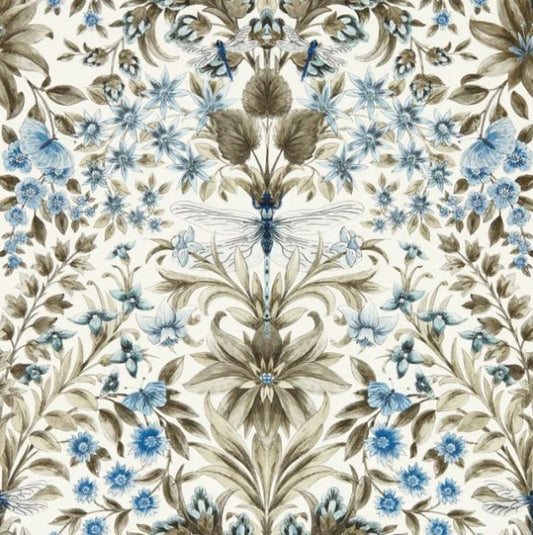 Clarke & Clarke Mirabell Wallpaper - Denim Sample