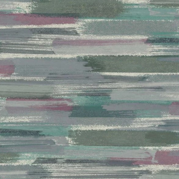 Sasso Brushmark Wallpaper - Blue & Pink Sample