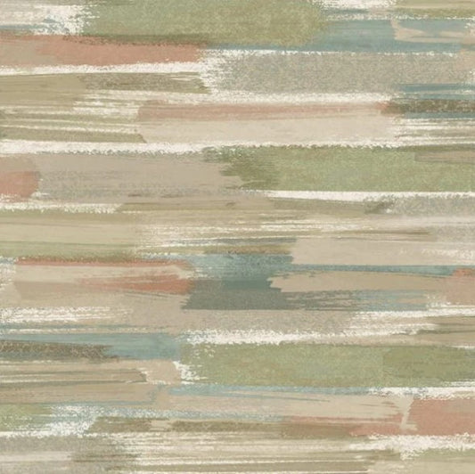 Sasso Brushmark Wallpaper - Orange & Blue Sample