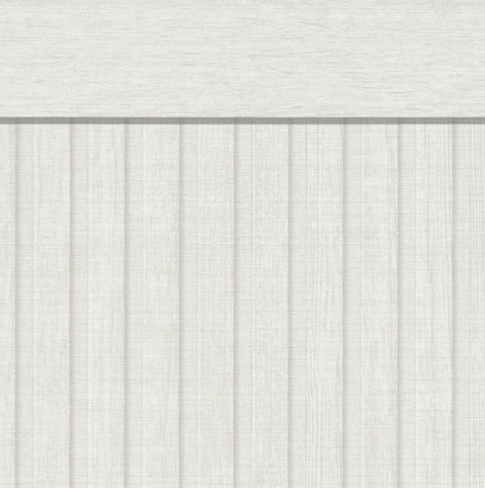 Scandi Wood Slat Grey & White Wallpaper - Half Wall Panel Sample