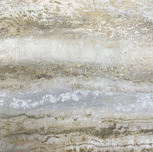 Semper Marble Metallic Wallpaper - Gold Sample