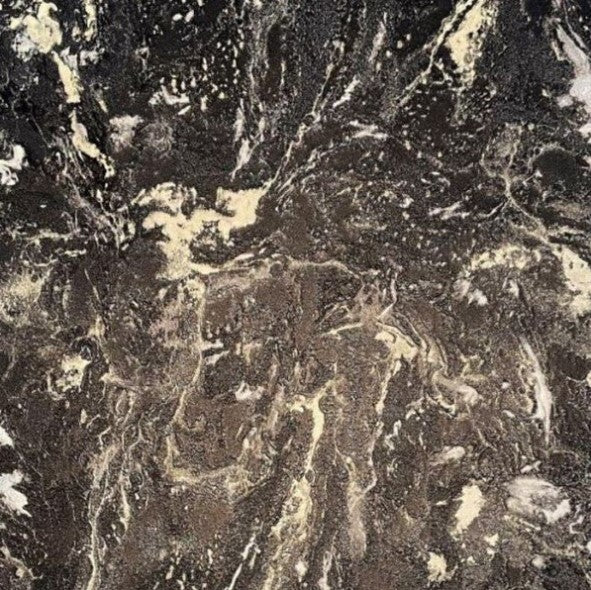 Sienna Marble Textured Wallpaper Black Sample
