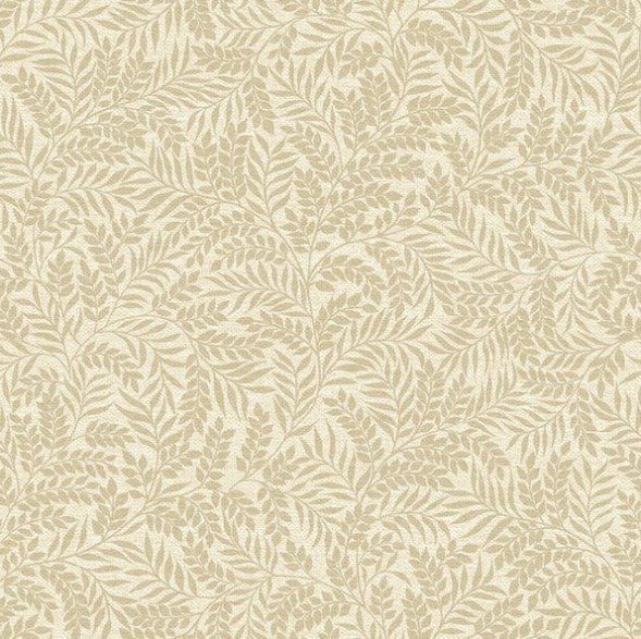 Laurel Leaf Wallpaper - Beige Sample
