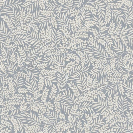 Laurel Leaf Wallpaper - Blue Sample