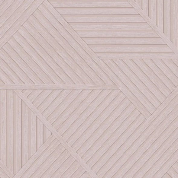 Elba Geometric Panelled Wallpaper Pink Sample