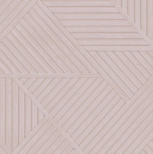 Elba Geometric Panelled Wallpaper Pink Sample