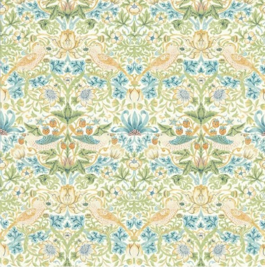 Clarke & Clarke Strawberry Thief Wallpaper- Apple/Blush Sample