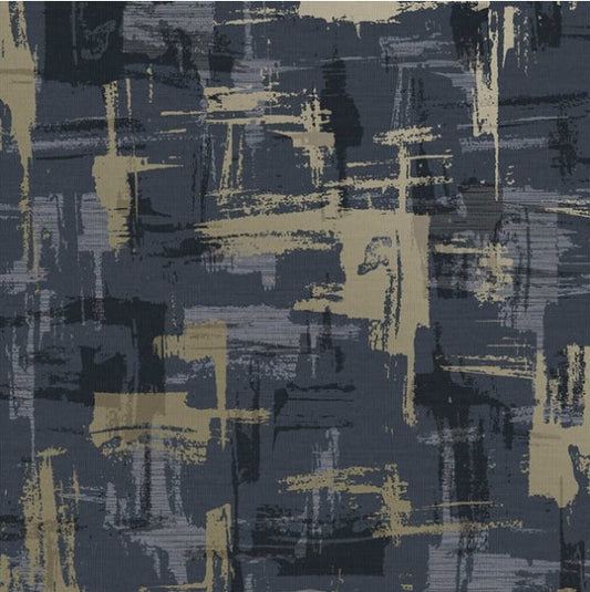 Eleanora Geo Navy Wallpaper Sample