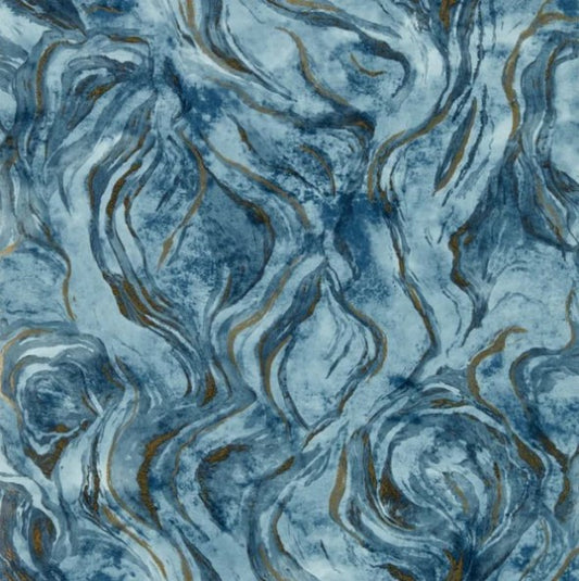 Clarke & Clarke Lavico Wallpaper- Midnight Sample