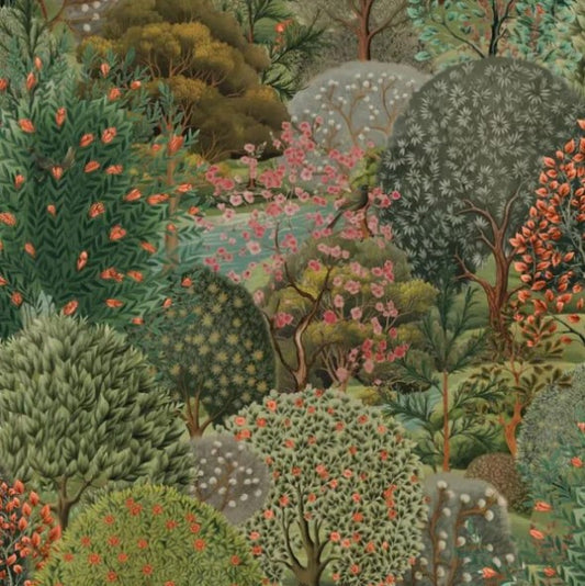 Tree Tapestry Wallpaper - Green Sample