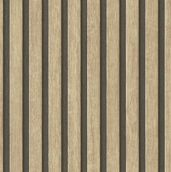 Wooden Slat 3D Wallpaper - Light Oak Sample