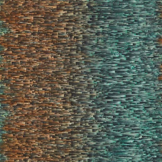 Clarke & Clarke Ombre Wallpaper- Teal/Spice Sample