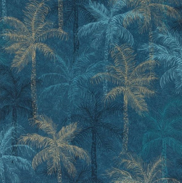 Clarke & Clarke Palmyra Wallpaper - Midnight Sample