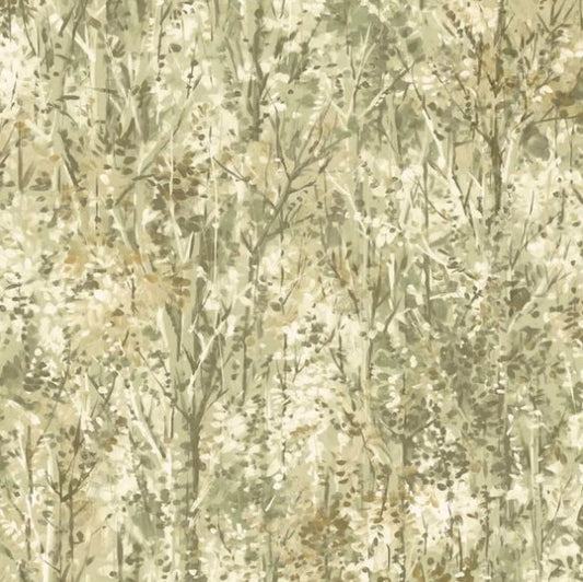 Verdant Tree Wallpaper - Sage Sample