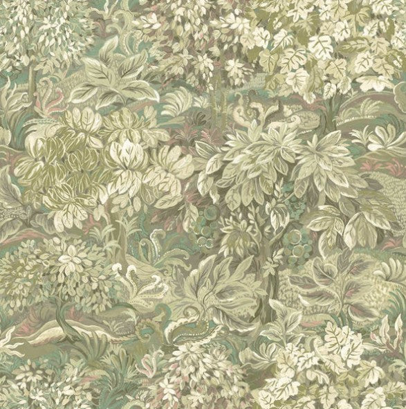Parsons Wood Wildflower Wallpaper - Green Sample