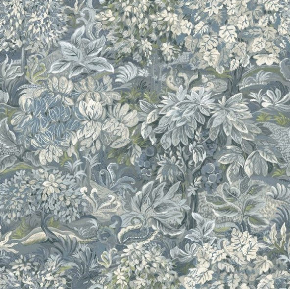 Parsons Wood Wildflower Wallpaper - Blue Sample