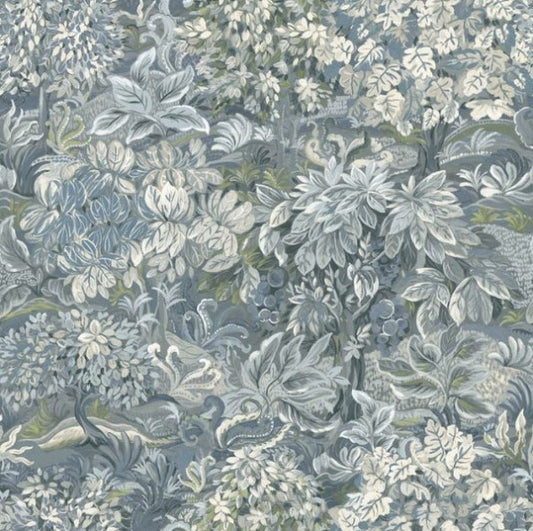 Parsons Wood Wildflower Wallpaper - Blue Sample