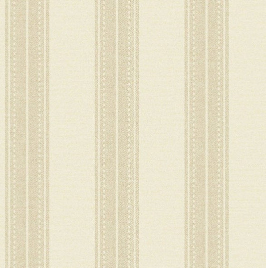 Yuste Stripe Wallpaper - Cream Sample