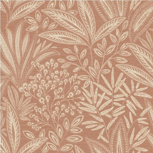 Crown Sahara Leaf Fern Wallpaper - Clay Sample