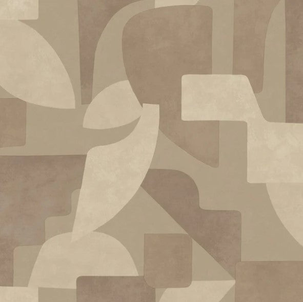 Linnet Geometric Wallpaper - Neutral Sample