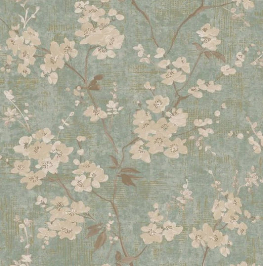 Paul Moneypenny Athene Blossom Wallpaper - Sage Sample