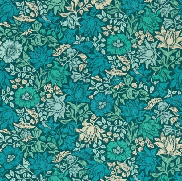Clarke & Clarke Mallow Wallpaper - Teal Sample