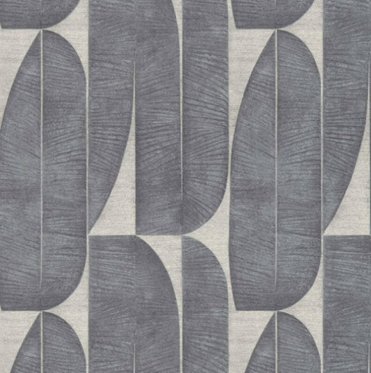 Living Walls Fossil Leaf Wallpaper - Grey & Taupe Sample