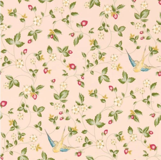 Clarke & Clarke Wild Strawberry Wallpaper - Blush Sample