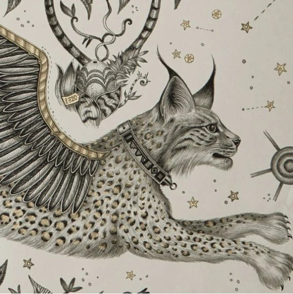 Clarke & Clarke Lynx Wallpaper- Gilver Sample