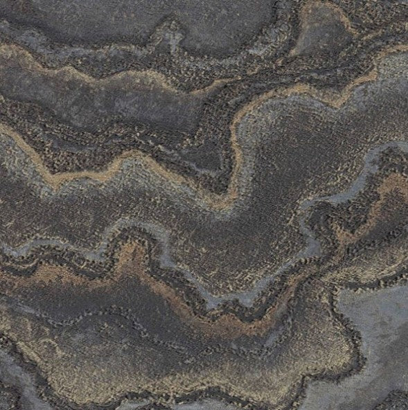 Living Walls Marble Stone Effect Wallpaper - Black Sample