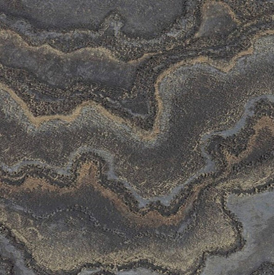 Living Walls Marble Stone Effect Wallpaper - Black Sample