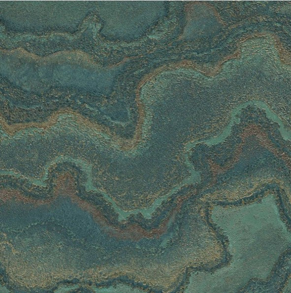 Living Walls Marble Stone Effect Wallpaper - Teal Sample