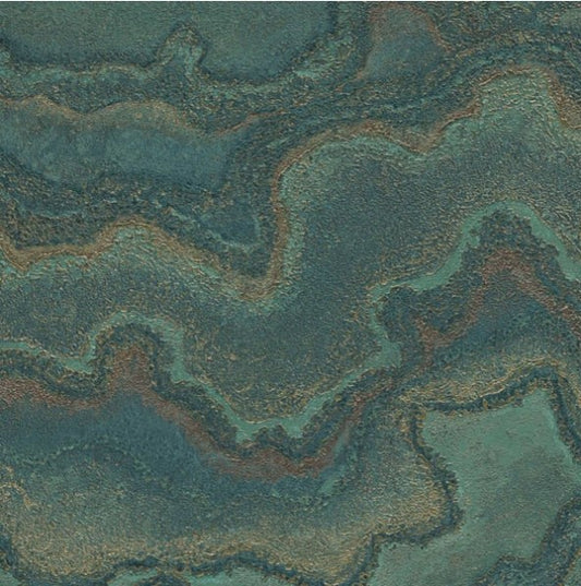 Living Walls Marble Stone Effect Wallpaper - Teal Sample
