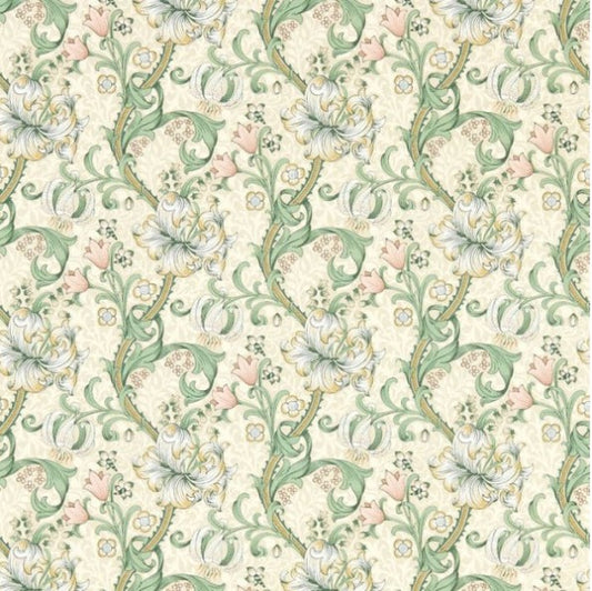 Clarke & Clarke Golden Lily Wallpaper - Linen/Blush Sample